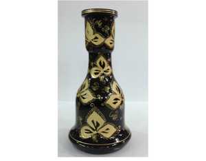 Lujo Único Artístico Oro Floral Shisha Hookah Base de vidrio Jarrón Lacquer Technics - Product Image 6