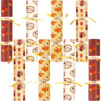 Feuille Design Thanksgiving Crackers No Snap Party Table Favor Set avec Blague Dés Cadeaux Thanksgiving Holiday Cracker pour Enfant Adulte