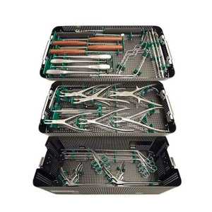 Ensemble de chirurgie de la colonne lombaire, instruments orthopédiques en acier inoxydable avec boîte de stérilisation, certifié CE classe II, Astrin Surgical - Product Image 1