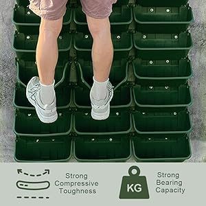 Jardinière verticale murale en plastique empilable avec 60 poches, porte-pot de fleurs <span class=keywords><strong>pour</strong></span> une utilisation en intérieur/extérieur dans le jardin et la maison - Product Image 6