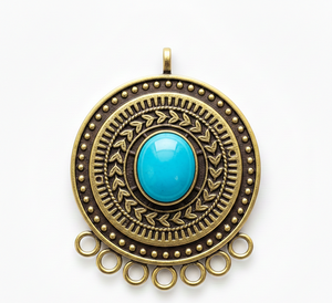 Collar con Colgante de Mandala de Plata de Ley 925 de Alta Calidad Hecho a Medida, Chapado en Oro Rosa para Hombre, Cadena de Eslabones de Lujo Certificada - Product Image 1