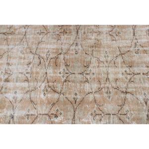 Tapis de 5,2 x 8 pieds, tapis turc vintage, tapis uni brun - Product Image 5