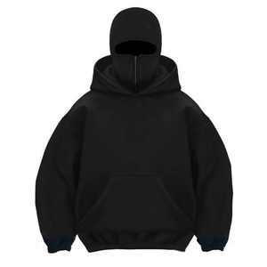 Sweat à capuche zippé personnalisé avec logo, en polaire épaisse 500 GSM, double couche respirante, séchage rapide, uni, avec poche, pour homme - Product Image 3