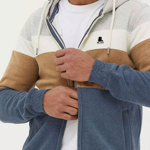 Ventas directas de fábrica Nueva llegada Sólido Invierno Hombres Bloqueados Cremallera Sudaderas Hip Hop Street Wear con logotipo personalizado - Product Image 6