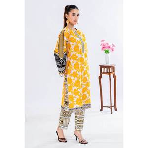 ชุดสูทผ้าลอนสีเหลืองแบบ 2 ชิ้นสำหรับผู้หญิง ไซส์พลัส XS-XL สวมใส่ได้ทั้งแบบลำลองและเป็นทางการ ระบายอากาศได้ดี มีซิป ความยาวระดับเข่า เหมาะสำหรับงานกลางวัน - Product Image 5