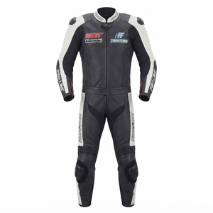 Combinaison de course professionnelle Rawasaki pour homme, 1 pièce, en cuir de vache véritable/cuir de kangourou, sur mesure, avec combinaison intégrale/traje niveau 2 CE - Product Image 1