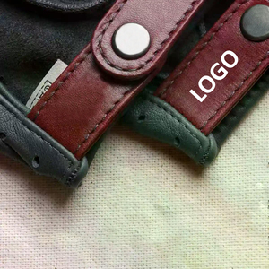 Gants de conduite d'hiver en cuir d'agneau avec logo personnalisé pour hommes, design personnalisé à la mode, vente en gros - Product Image 2