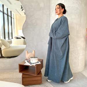 Abaya inspirée de la mode traditionnelle musulmane, taille unique XXL, élégante, sur mesure, couleur personnalisée, en soie, manches longues, anti-rides - Product Image 2