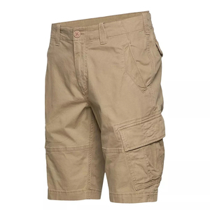 New Arrival Wholesale Men's Solid Color <b>Cargo</b> <b>Short</b> Mid Waist Button Fly 100% Cotton Casual Anti-Wrinkle Breathable <b>Cargo</b> <b>Shorts</b> - Product Image 1
