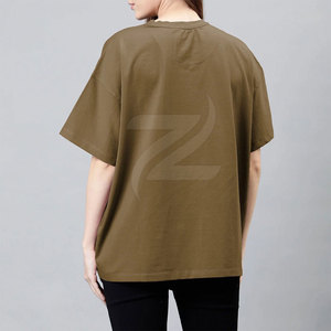 เสื้อยืดโอเวอร์ไซส์ผู้หญิงดีไซน์ใหม่ คอกลม เสื้อยืดโอเวอร์ไซส์ผู้หญิง ผลิตในปากีสถาน เสื้อยืดโอเวอร์ไซส์ผู้หญิง - Product Image 4