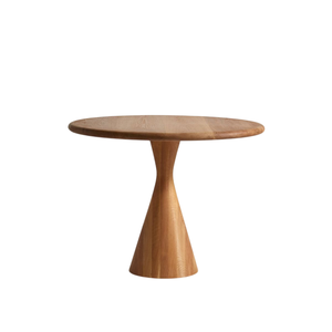 Mesa Auxiliar Redonda Moderna de Madera Maciza de Roble Americano con Base de Pedestal Única para Sala de Estar y Dormitorio, Suministro al por Mayor de Muebles - Product Image 1