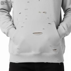 Best Arrival Solid Plain Color Men Distressed <b>Thermal</b> <b>Hoodie</b> Street Wear Best Design Good Quality Distressed <b>Hoodie</b> For Men - Product Image 5