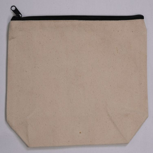 Bolsa de maquillaje para mujer ecológica con cremallera sencilla de algodón 100% de calidad superior, bolsas de regalo cosméticas de diseño Floral personalizado, tamaño pequeño - Product Image 5