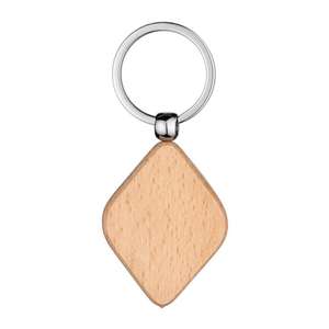 Hot sales Creative Laser Engraving Gift DIY <b>Personality</b> Wood <b>Keychain</b> - Product Image 5