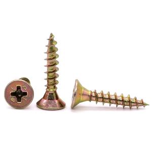 Tornillo de madera Chapado en zinc amarillo cabeza avellanada Phillips Drive para muebles y construcción - Product Image 5