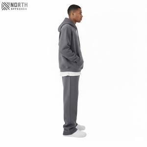 Venta al por mayor hombre transpirable chándal Casual manga larga personalizado chándal 2 piezas Boxy Fit Hoodie hombres Plain Heavyweight chándal - Product Image 3