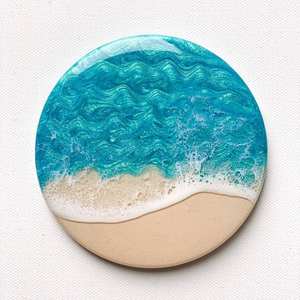 High Quality Handmade Eco-Friendly Epoxy Resin <b>Coaster</b> Set | Modern American Style Luxury Glossy <b>Drink</b> <b>Coasters</b> | Heat Resistant - Product Image 6