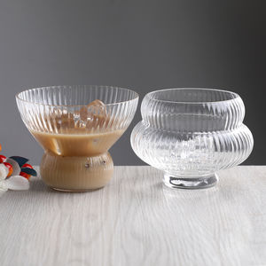 Vente en gros de gobelet en verre pour <span class=keywords><strong>gourde</strong></span> côtelée personnalisé tasse <span class=keywords><strong>à</strong></span> café nordique glacée résistante <span class=keywords><strong>à</strong></span> la chaleur en borosilicate pour restaurant - Product Image 5