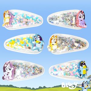 Barrettes à cheveux en métal avec nœuds de Noël de 5 cm, personnalisables OEM/ODM, motif Bluey, 6 pièces, accessoires pour cheveux pour filles, prix direct usine - Product Image 2