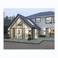 Kit d'extension de maison en verre préfabriqué moderne-véranda à cadre en aluminium pour ajout de maison et véranda