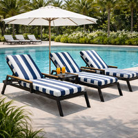 Chaise longue pliante plate d'extérieur la plus confortable pour les hôtels et les villas Chaise pliante de plage