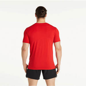 95% coton 5% élasthanne logo privé personnalisé fitness vêtements de sport vêtements unis hommes t-shirt - Product Image 3