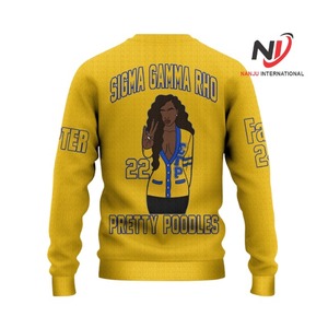 Venta al por mayor personalizada Sigma Gamma Rho Sorority bordado College Color Block sudadera más diferentes tamaños - Product Image 4
