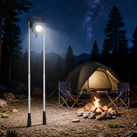 Verstellbare Teleskop-LED-Arbeitsleuchte Tragbare Wiederaufladbare Arbeitslampe COB SMD RGB für Werkstatt Garage Camping