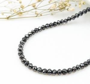 Collar con cuentas de diamantes negros, Plata de Ley 925, chapado en oro, joyería de moda para celebraciones de cumpleaños, collar elegante Natural 100% - Product Image 6