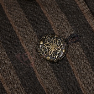 เสื้อโค้ทเอวยาวและกางเกงขาสั้นสำหรับผู้หญิงเสื้อโค้ทสไตล์โกธิคแบบมีปก - Product Image 4