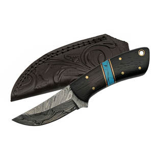 Couteau à éplucher en acier damas de haute qualité avec manche en bois lame fixe couteau à éplucher à vendre en vrac - Product Image 2