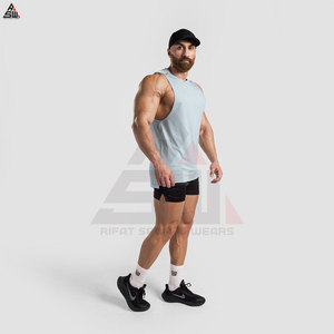 Débardeur décontracté pour homme de qualité supérieure, respirant, en coton tricoté/fibre de bambou, couleur et taille personnalisables pour la salle de sport, vente en gros - Product Image 6