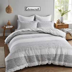 Elegante juego de funda nórdica tamaño King, ropa de cama de lujo de algodón suave, edredones acogedores y sábanas, cómoda y cálida experiencia de sueño personalizada - Product Image 2