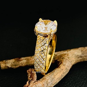 Bague de fiançailles en or massif 14K 2 Ct CVD IGI certifié diamant solitaire, bague en diamant solitaire de 2 Ct taille ronde cultivée en laboratoire - Product Image 4