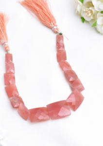 Rodocrosita Peruana Facetada en Forma de Chiclets, Natural, para la Elaboración de Joyería Fina - Product Image 2