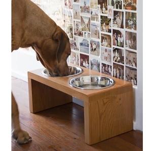 Comedero para Mascotas de Madera Hecho a Mano con Cuencos de Acero Inoxidable y Detalles de Ágata, Especial Ramadán - Product Image 5