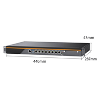 1U Rackmount LGA1151 Firewall appli7 9700 i5 9400 i3 9100 E3-1245V5 8 LAN 2 4 10G SFP pfSense OPNsense Mikrotik Server