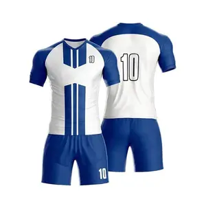 Kustom Murah Pencetakan Sublimasi Logo OEM Memakai Jersey Sepak Bola untuk Kit Seragam Klub Sepak Bola