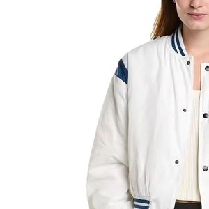 Phụ nữ đứng cổ áo letterman Áo khoác cho mùa đông Top bán giá tốt nhất dịch vụ OEM đồng bằng nhuộm letterman Áo khoác - Product Image 4