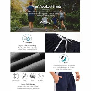 Short de sport extensible dans les quatre sens et respirant en élasthanne/nylon pour homme, séchage rapide, taille élastique, vêtements de sport, décontracté, motif uni - Product Image 3