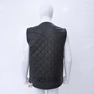 Chaleco de motociclista de cuero genuino para hombre, correas laterales ajustables, cremalleras de alta resistencia, forro transpirable, estilo Vintage para informal y montar - Product Image 6