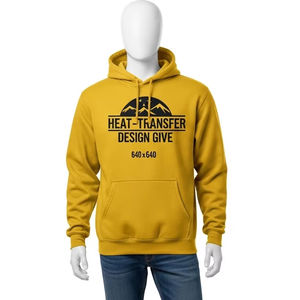 Sweat à capuche pour homme en coton et polyester lourd, à séchage rapide, respirant, chaud, confortable, avec un design de transfert de chaleur, vêtements de sport décontractés pour l'extérieur - Product Image 4