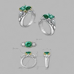 Custom Jewelry Factory Alta Qualidade 18k Banhado A Ouro Design 925 Cobre De Prata Aço Inoxidável Made Custom Jewelry Manufacturers