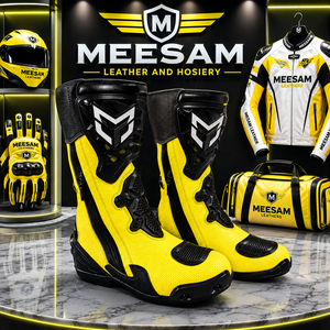 Chaussures de moto confortables en cuir, nouvelle collection 2027, très demandées, pour la course, avec doublure en mesh ventilée, en vente. - Product Image 1