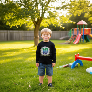 Maglietta Ufficiale a Maniche Lunghe per Ragazzi 2016, Vintage, per 10 Anni, con Numeri Doppi, Promozionale - Product Image 3