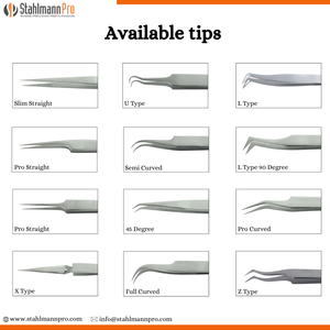 Pinces à cils incurvées de luxe STAHLMANN PRO de haute qualité, écologiques, en acier inoxydable, pointe pointue, logo personnalisé - Product Image 3