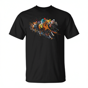 T-shirt de jockey de course hippique, coureur de Derby, cavalier de piste de course - Product Image 2