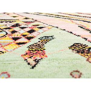 Alfombra Manchaha Lew-02 Anudada a Mano de Lana y Seda de Bambú con Patrón Geométrico para Hogar y Auto, Rectangular de 9x12 Pulgadas para Sala de Estar y Pasillo - Product Image 3