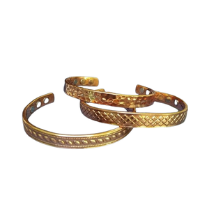 Pulsera de cobre unisex con perla artificial y Diamante elegante diseño moderno boda, San Valentín, pulsera de regalo de Navidad - Product Image 2