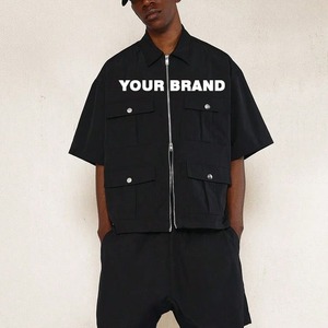 Survêtement court en nylon Ensemble court coupe-vent Vente en gros Léger Survêtement à séchage rapide Ensemble deux pièces coupe-vent Ensemble double - Product Image 3